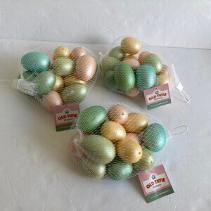Three Bags of 14 Each Satin Eggs Decor Crafts New in packages